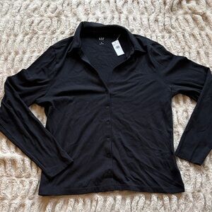 GAP Classic Black Long Sleeve Shirt